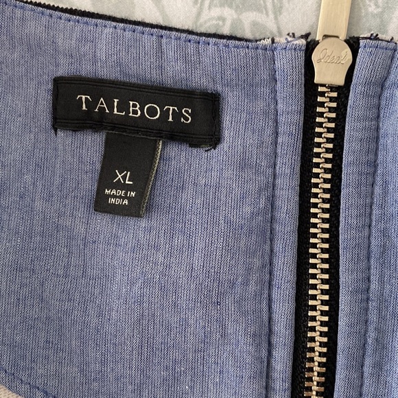 Black & White Striped Talbots Shift Dress Size XL Barely Worn - Picture 8 of 10